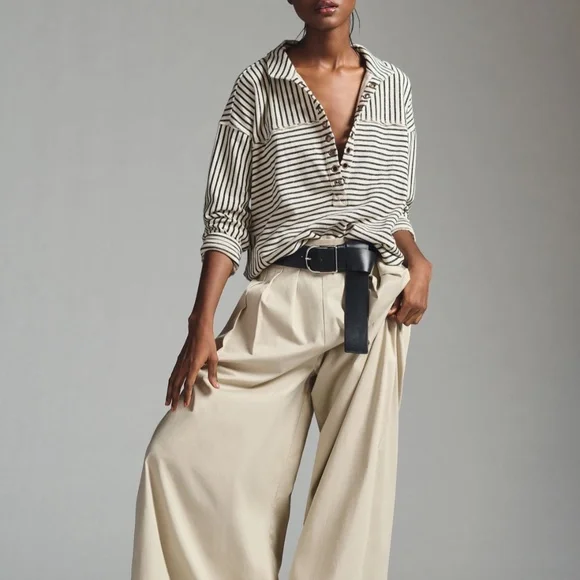 Pilcro Spliced Henley Top size XL - Picture 3 of 6